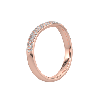 Contour Diamond Band-Rose Gold