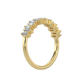 Baguette Diamond Band-Yellow Gold