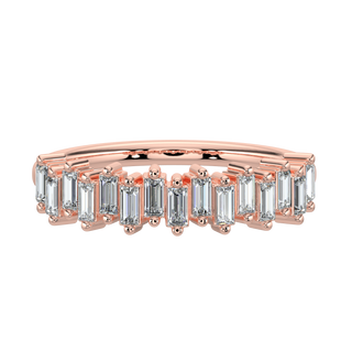 Baguette Diamond Band-Rose Gold