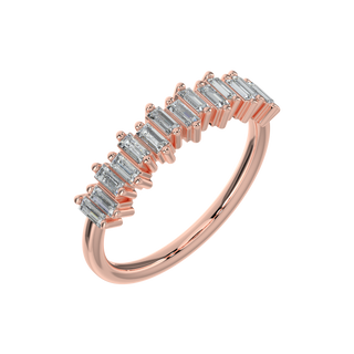 Baguette Diamond Band-Rose Gold
