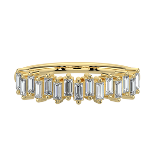 Baguette Diamond Band-Yellow Gold