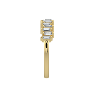 Baguette Diamond Band-Yellow Gold