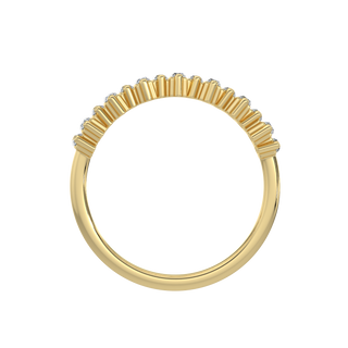 Baguette Diamond Band-Yellow Gold