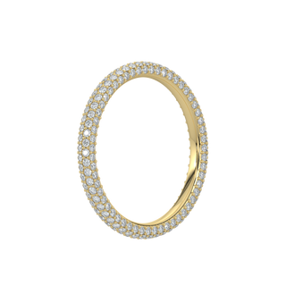Twinkling Diamond Band-Yellow Gold
