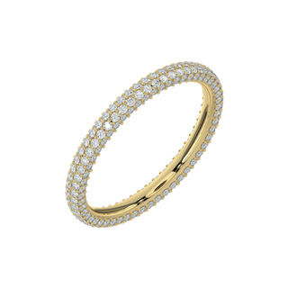 Twinkling Diamond Band-Yellow Gold