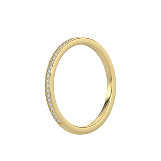 Stackable Diamond Band-Yellow Gold