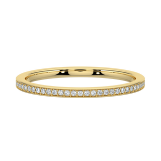 Stackable Diamond Band-Yellow Gold