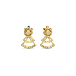 Sparkle Diamond Earrings-Yellow Gold