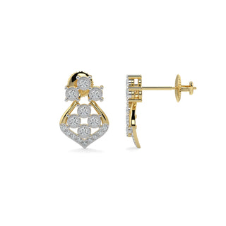 Celestial Diamond Earrings-Yellow Gold