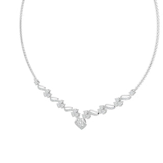 Celestial Diamond Necklace-White Gold