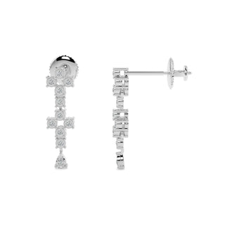 Moonlit Diamond Earring-White Gold