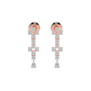 Moonlit Diamond Earring-Rose Gold