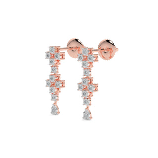 Moonlit Diamond Earring-Rose Gold