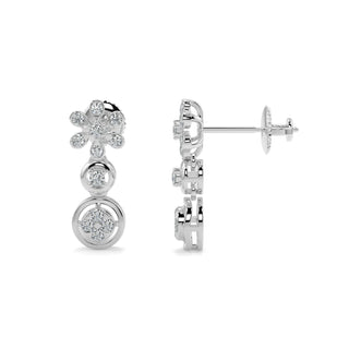 Daisy Dreams Diamond Earrings-White Gold