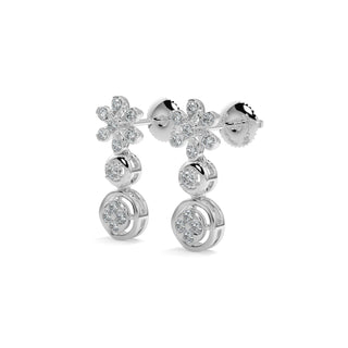 Daisy Dreams Diamond Earrings-White Gold