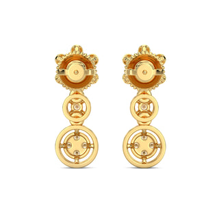 Daisy Dreams Diamond Earrings-Yellow Gold