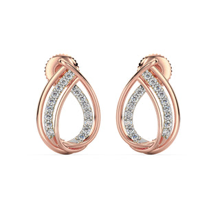 Forever Shine Diamond Earrings-Rose Gold