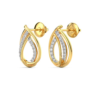 Forever Shine Diamond Earrings-Yellow Gold