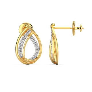 Forever Shine Diamond Earrings-Yellow Gold