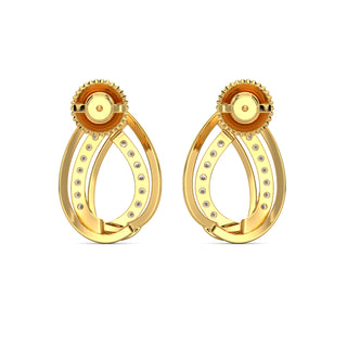 Forever Shine Diamond Earrings-Yellow Gold
