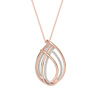 Forever Shine Diamond Pendant-Rose Gold