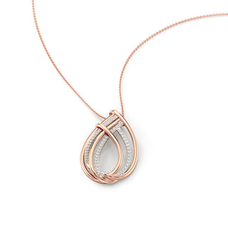 Forever Shine Diamond Pendant-Rose Gold