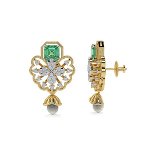 Velvet Night Gems Earrings-Yellow Gold