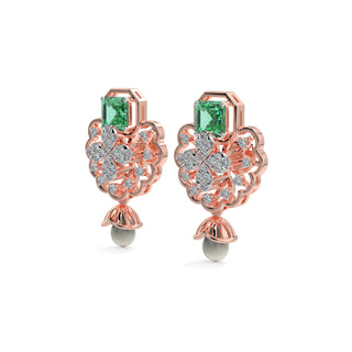 Velvet Night Gems Earrings-Rose Gold