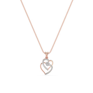 Heart Diamond Pendant-Rose Gold