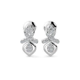 Twilight Drop Earrings-White Gold