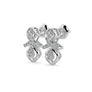 Twilight Drop Earrings-White Gold