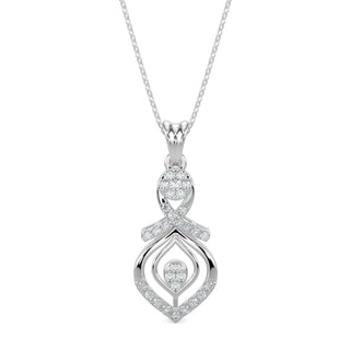 Twilight Drop Pendant-White Gold