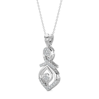 Twilight Drop Pendant-White Gold