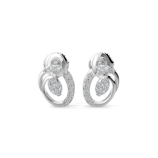 Celestial Circlets Earrings-White Gold