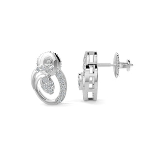 Celestial Circlets Earrings-White Gold