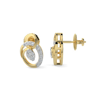 Celestial Circlets Earrings-Yellow Gold