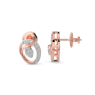 Celestial Circlets Earrings-Rose Gold