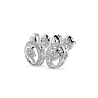 Celestial Circlets Earrings-White Gold