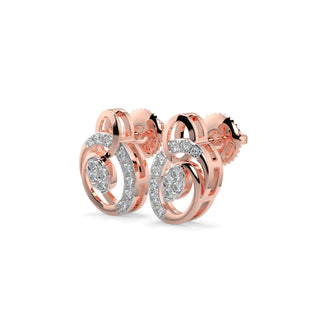 Celestial Circlets Earrings-Rose Gold