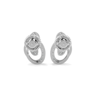 Celestial Circlets Earrings-White Gold