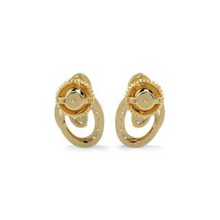 Celestial Circlets Earrings-Yellow Gold