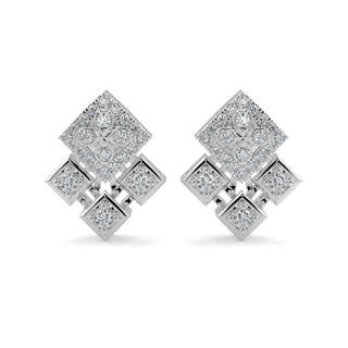 Moonlit Mystique Studs-White Gold