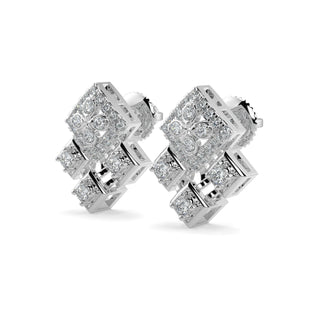 Moonlit Mystique Studs-White Gold