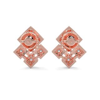Moonlit Mystique Studs-Rose Gold