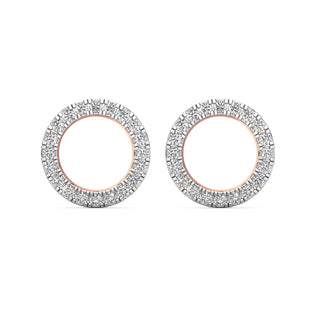 Orbit Diamond Earrings-Rose Gold