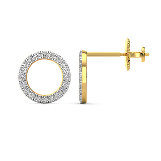 Orbit Diamond Earrings-Yellow Gold