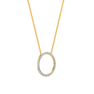 Orbit Diamond Chain Necklace-Yellow Gold