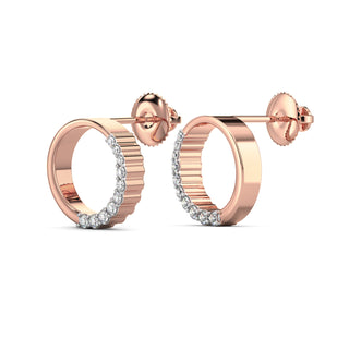 Stellar Diamond Earrings-Rose Gold