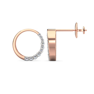 Stellar Diamond Earrings-Rose Gold