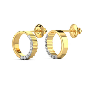 Stellar Diamond Earrings-Yellow Gold